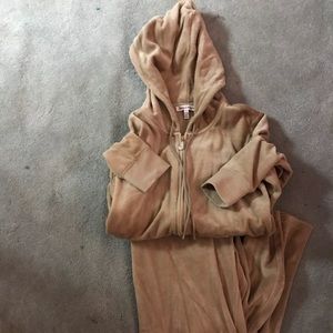 Juicy Couture velour jumpsuit set size M EUC !